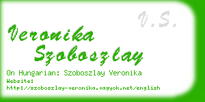 veronika szoboszlay business card